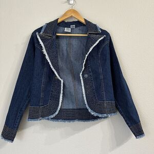 Judy's Fashion Women's Girls Jacket Denim Jeans Y2K Retro Rocker Size 11 (S)